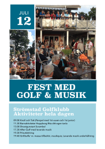 Stor festaffisch - Strömstad Golfklubb