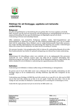 förebygga undernäring hos äldre förebygga undernäring hos äldre