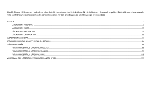 Förslag till lärokurser i judendom, islam, katolsk tro