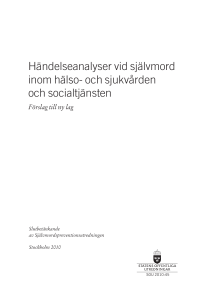 Händelseanalyser vid självmord inom hälso