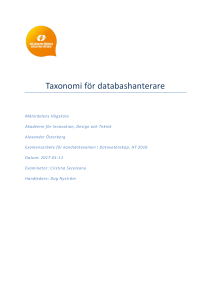 Taxonomi för databashanterare - IDt