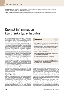 Kronisk inflammation kan orsaka typ 2-diabetes