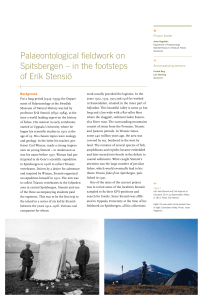 Palaeontological fieldwork on Spitsbergen – in the footsteps of Erik