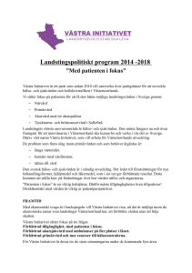 Landstingspolitiskt program 2014 -2018