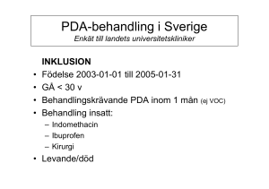 PDA-behandling i Sverige