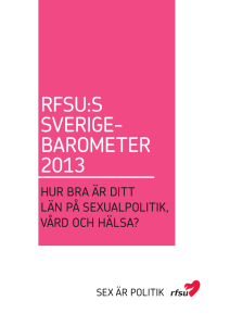 RFSU:S SVERIGE- BAROMETER 2013