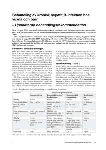 Behandling av kronisk hepatit B