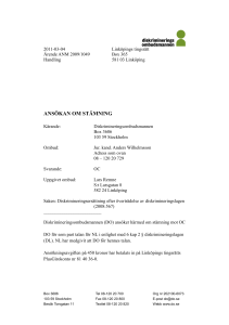 Stämning OC Linköpings tingsrätt ANM 2009/1049