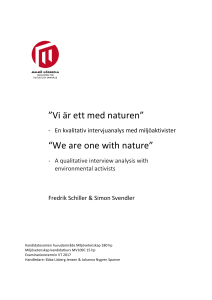 Vi är ett med naturen” “We are one with nature”