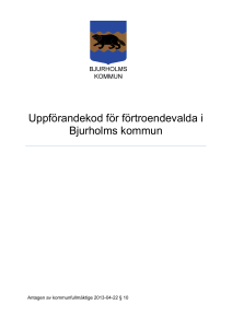 Uppförandekod för förtroendevalda i Bjurholms kommun