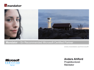 Mandator - En Recommended Microsoft Certified Partner