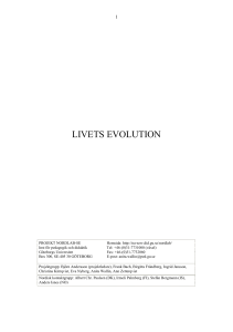 livets evolution - Göteborgs universitet