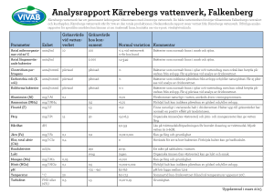 Analysrapport Kärrebergs vattenverk, Falkenberg