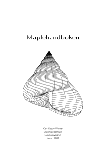 Maplehandboken - Matematikcentrum