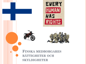 Finska medborgares rättigheter och skyldigheter
