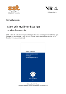 Islam och muslimer i Sverige - Nämnden för statligt stöd till