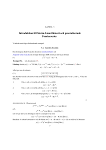 Introduktion till Sturm-Liouvilleteori och generaliserade Fourierserier