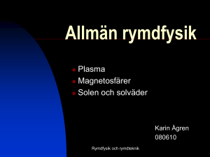 Allmän rymdfysik - Space Plasma Physics