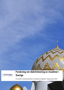 Forskning om diskriminering av muslimer i Sverige