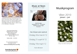 Musikprogram - Svenska Kyrkan