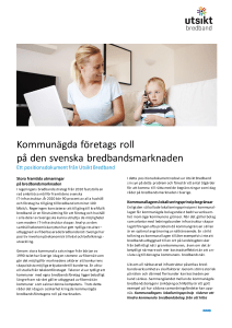 Kommunägda företags roll på den svenska