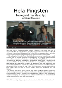 Teologiskt manifest typ - Hela Pingsten