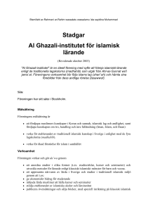Stadgar Al Ghazali-institutet för islamisk lärande