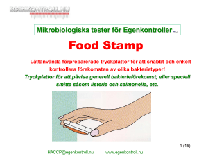Food Stamps - Hur använda för bakteriemätning i livsmedel
