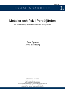 EXAMENSARBETE Metaller och fisk i Persöfjärden