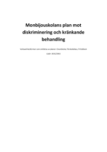 Monbijouskolns plan mot diskriminering och