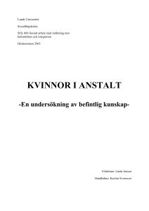 kvinnor i anstalt - Lund University Publications