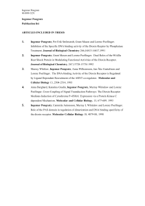 Ingemar Pongratz Publication list ARTICLES INCLUDED IN THESIS