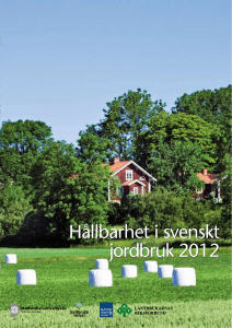 Hållbarhet i svenskt jordbruk 2012
