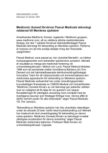Medtronic Xomed förvärvar Pascal Medicals teknologi