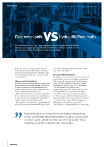 Elektromekanik VS Hydraulik/Pneumatik