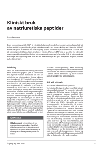 Kliniskt bruk av natriuretiska peptider