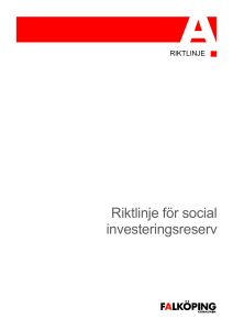 Riktlinje för social investeringsreserv