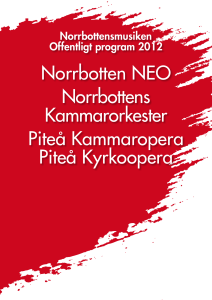 Norrbotten Neo Norrbottens Kammarorkester Piteå Kammaropera