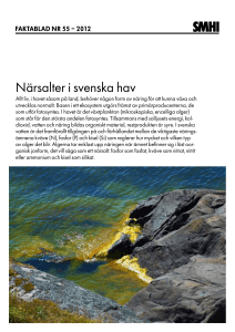 Närsalter i svenska hav