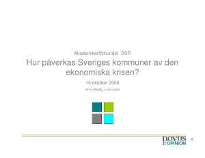 Hur påverkas Sveriges kommuner av den ekonomiska krisen?