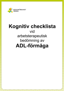 Kognitiv checklista ADL-bedömning