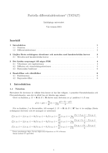 Partiella differentialekvationer (TATA27)
