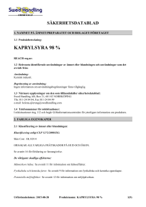 kaprylsyra 98 - Swed Handling