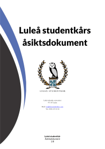 Åsiktsdokument - Luleå Studentkår