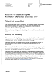 Request For Information (RFI) Kontroll av efterlevnad