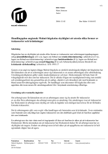 Handlingsplan angående Malmö Högskolas skyldighet att utreda