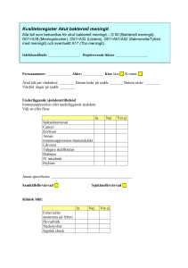 Kvalitetsregister Akut bakteriell meningit