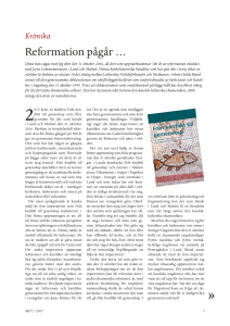 Reformation pågår - Svensk Kyrkotidning