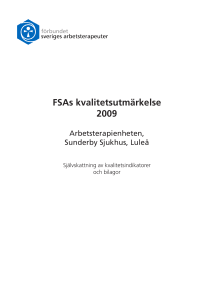 FSAs kvalitetsutmärkelse 2009