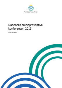Nationella suicidpreventiva konferensen 2015